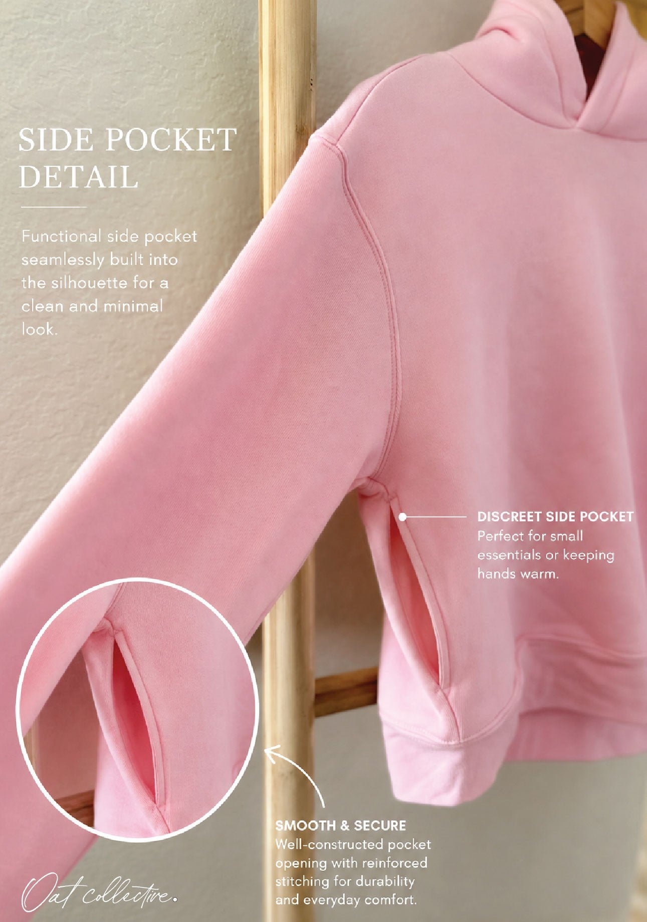 Premium Basic Cropped Hoodie Pullover Sweatshirt Oat Collective