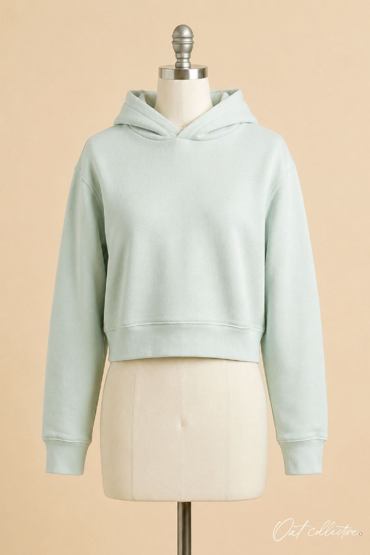 Premium Basic Cropped Hoodie Pullover Sweatshirt Oat Collective