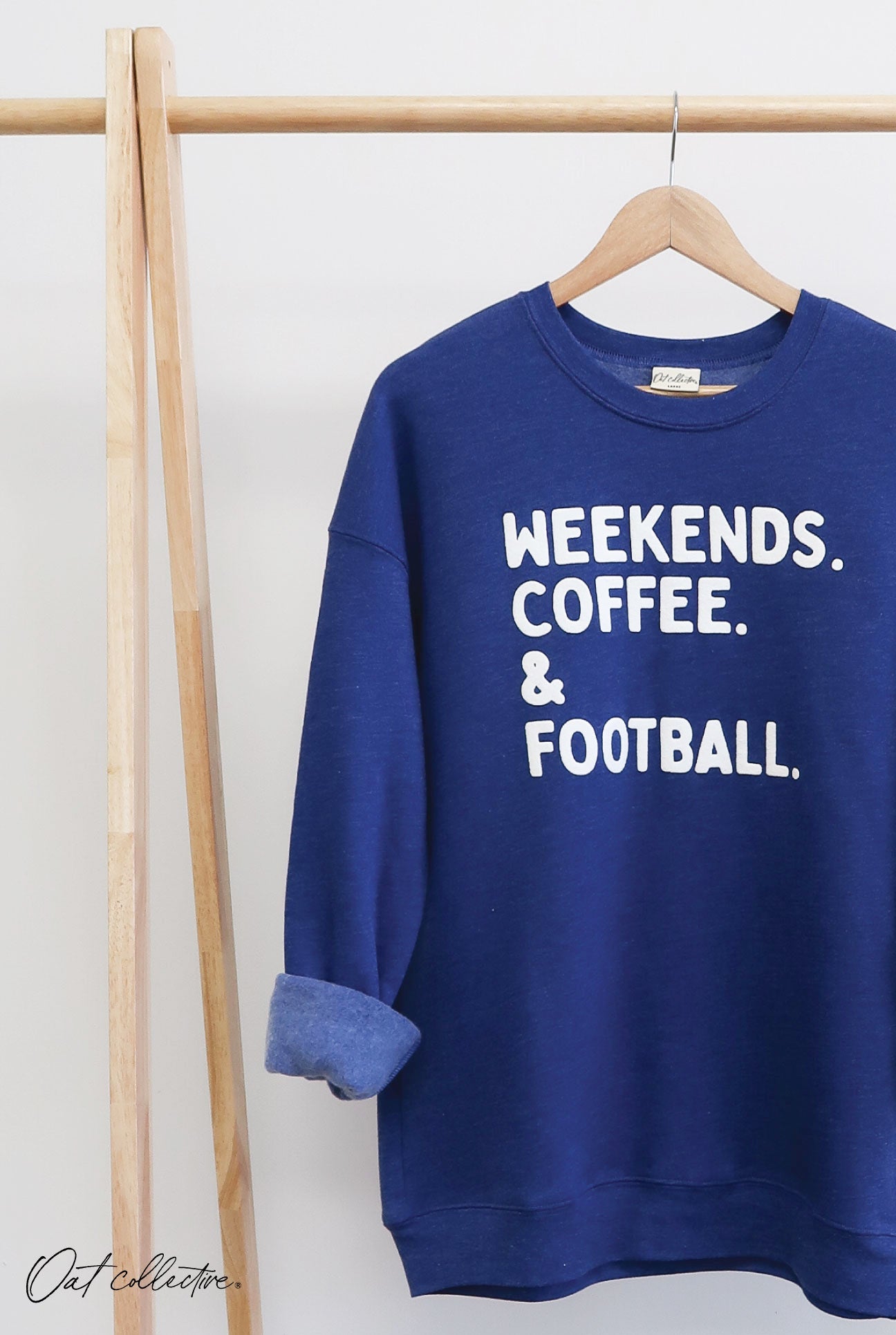 WEEKENDS COFFEE FOOTBALL  PUFF Graphic Sweatshirt Oat Collective