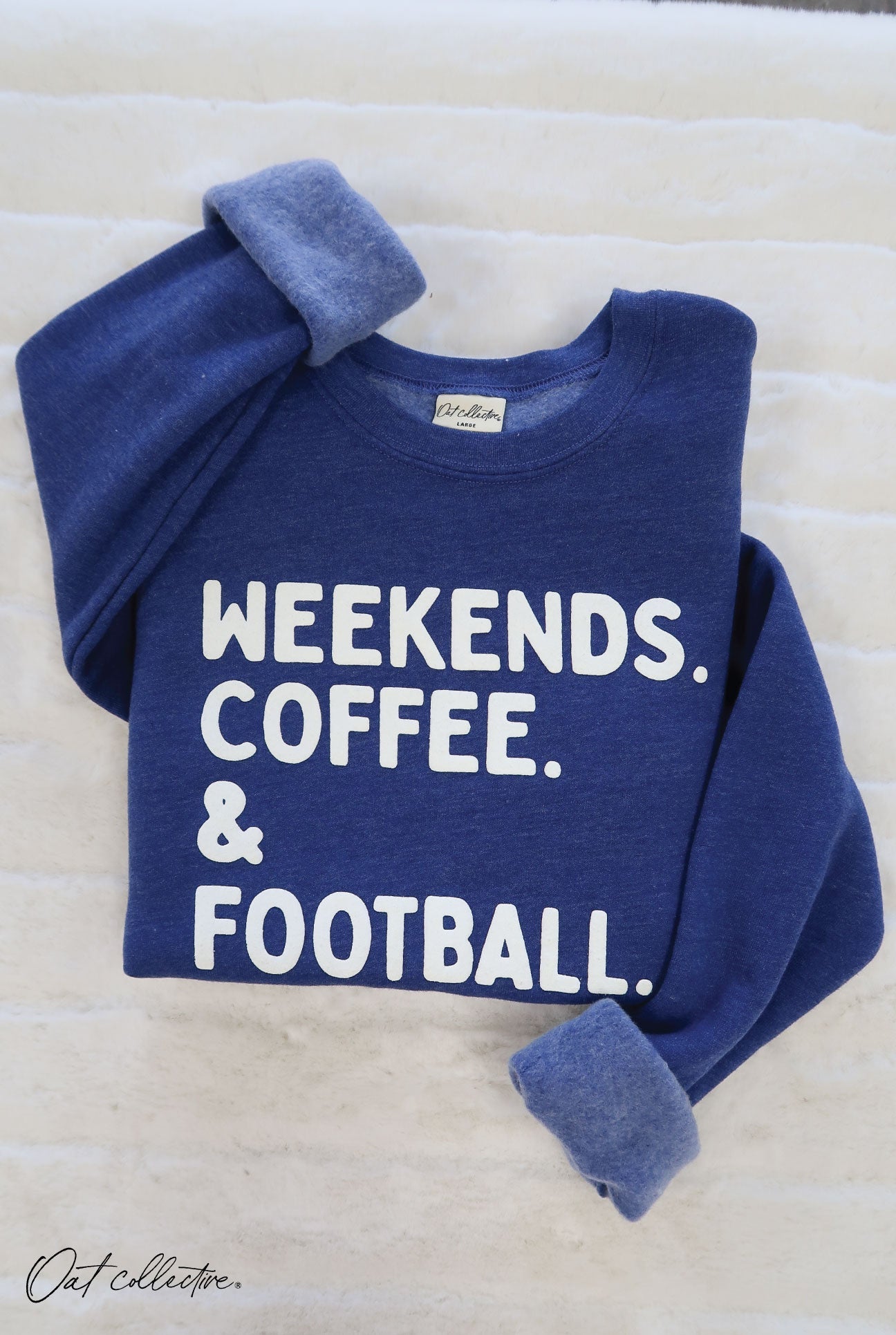 WEEKENDS COFFEE FOOTBALL  PUFF Graphic Sweatshirt Oat Collective