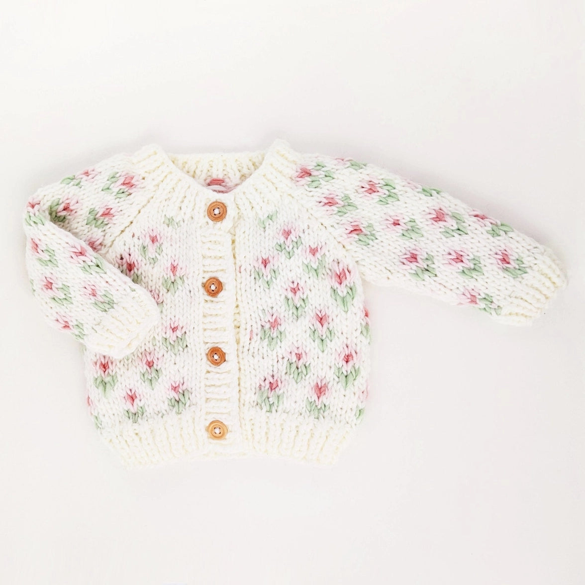 Bitty Blooms White Cardigan Sweater Baby & Toddler Huggalugs