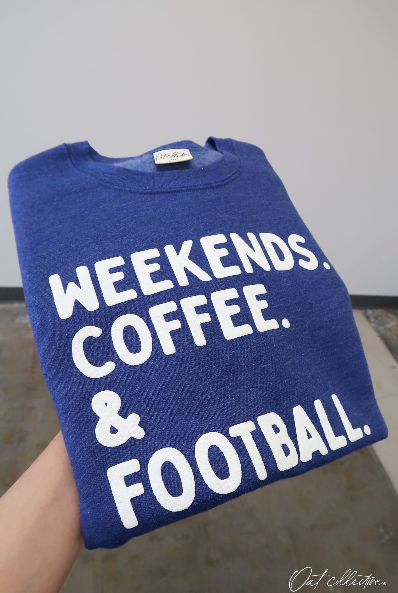 WEEKENDS COFFEE FOOTBALL  PUFF Graphic Sweatshirt Oat Collective