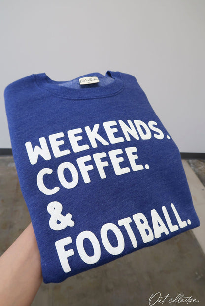 WEEKENDS COFFEE FOOTBALL  PUFF Graphic Sweatshirt Oat Collective