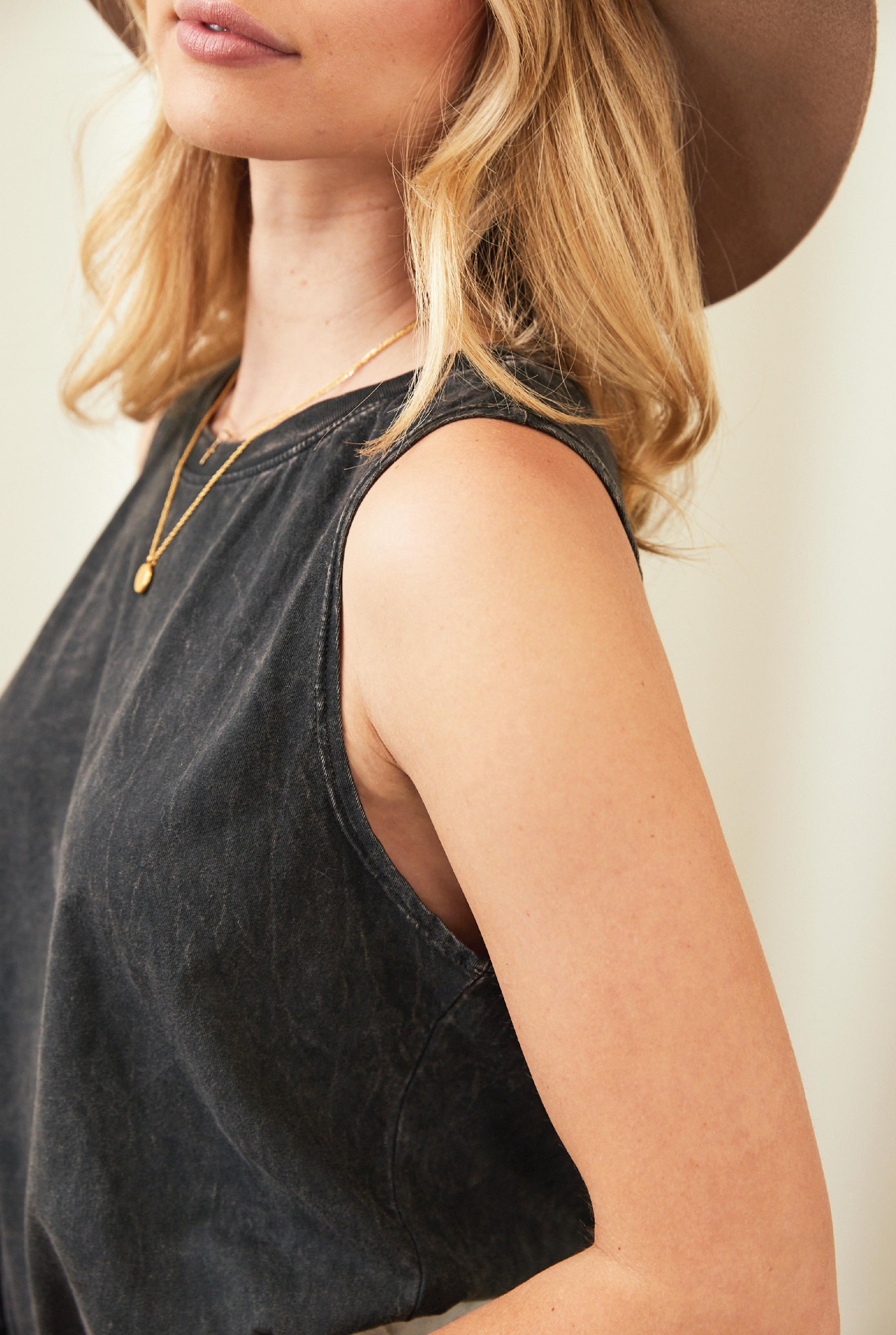 Premium Cotton Mineral Washed Tank Top Oat Collective