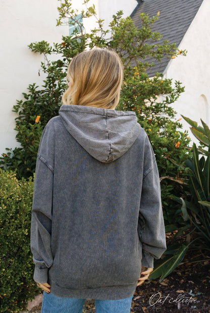 PREMIUM BASIC MINERAL ZIPPER Hooded Pullover Oat Collective