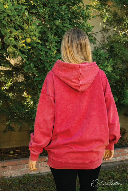 PREMIUM BASIC MINERAL ZIPPER Hooded Pullover Oat Collective