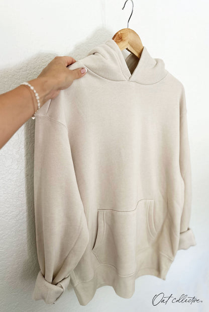 Premium Basic Hoodie Pullover Sweatshirt Oat Collective