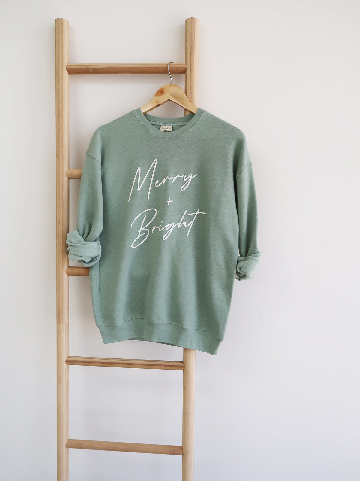 MERRY AND BRIGHT PUFF Graphic Sweatshirt Oat Collective