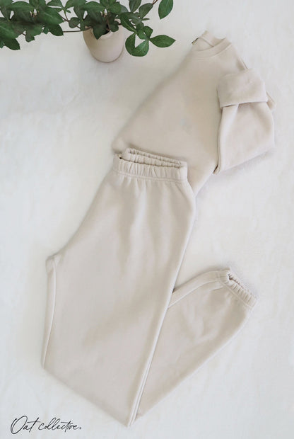 Premium Plush Jogger Pants Oat Collective