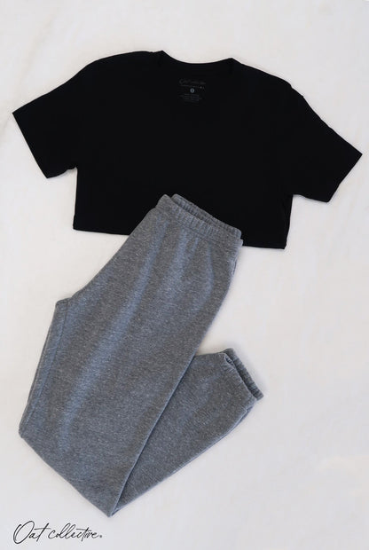 Premium Plush Jogger Pants Oat Collective