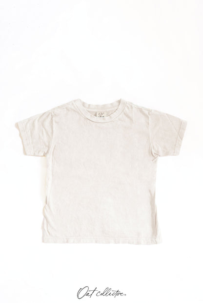 Basic Premium Toddler Mineral Washed Tee Oat Collective