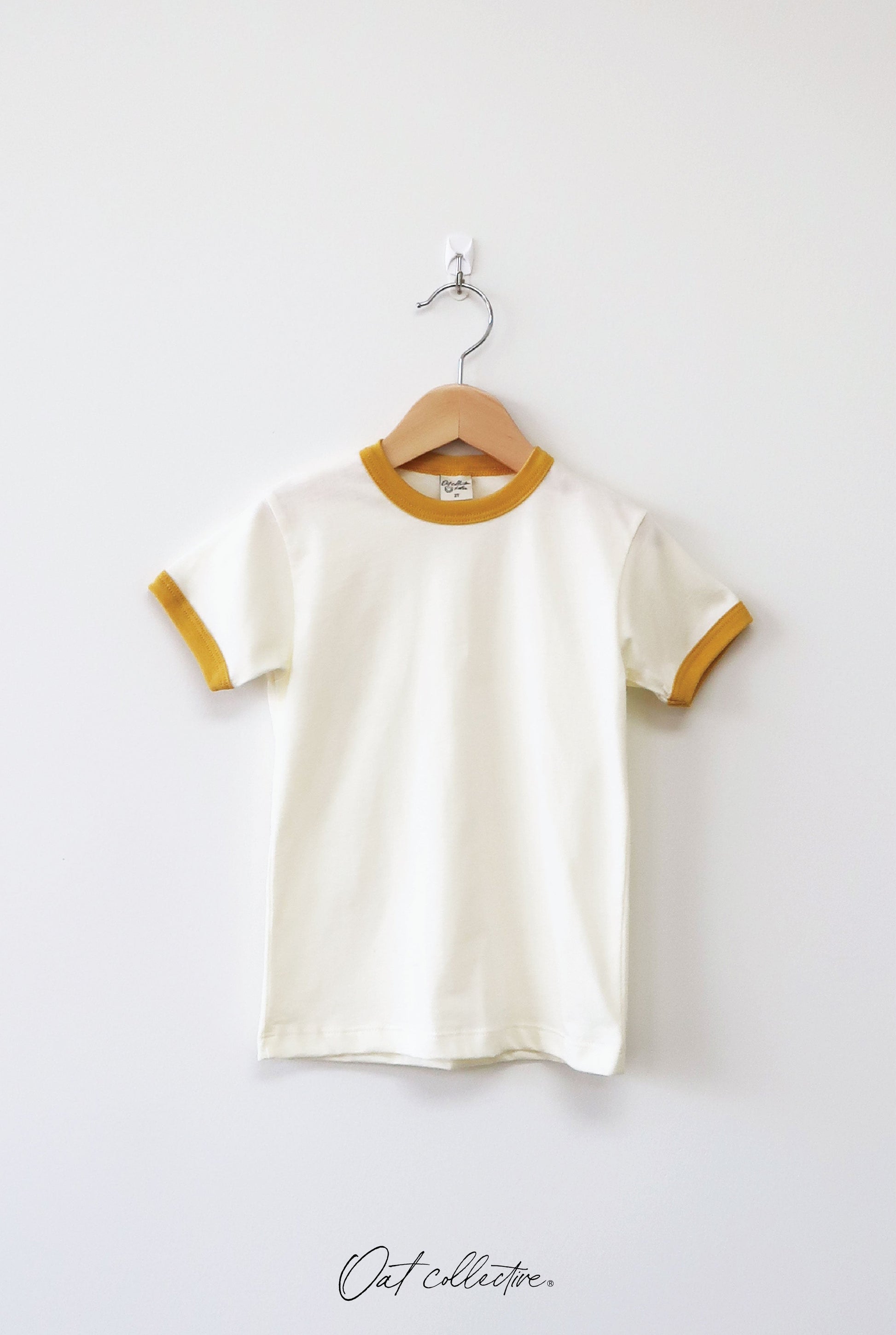 Basic Solid Ringer Toddler Unisex Ringer Top Oat Collective