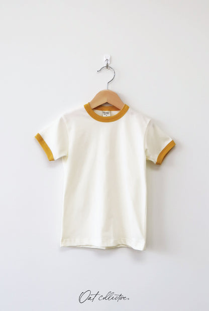 Basic Solid Ringer Toddler Unisex Ringer Top Oat Collective
