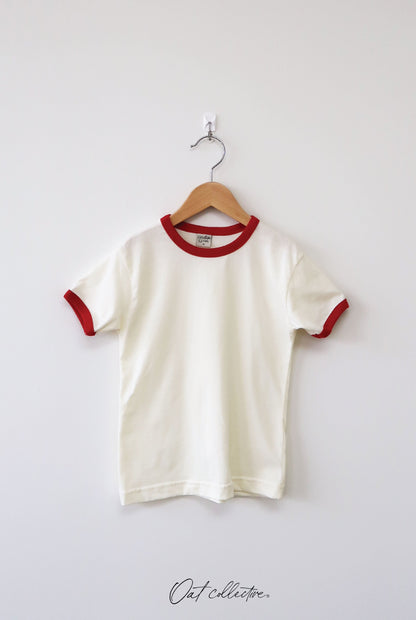 Basic Solid Ringer Toddler Unisex Ringer Top Oat Collective