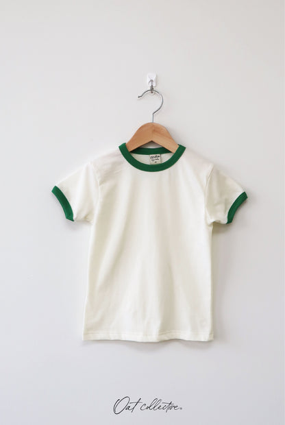 Basic Solid Ringer Toddler Unisex Ringer Top Oat Collective