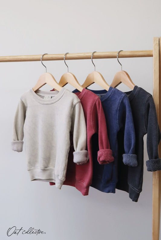 Premium Toddler Mineral Washed Sweatshirt Oat Collective