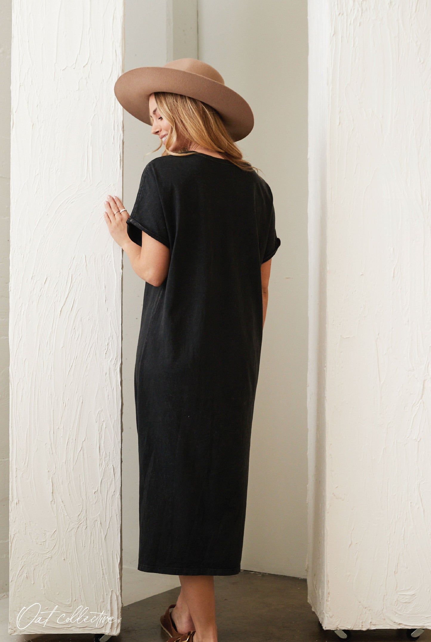 Premium Cotton Mineral Washed Casual Dress Oat Collective