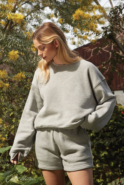 Premium Plush Cropped Sweatshirt Oat Collective