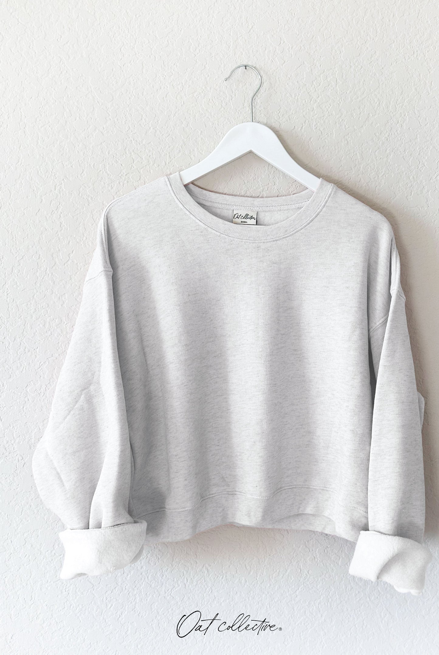 Premium Plush Cropped Sweatshirt Oat Collective
