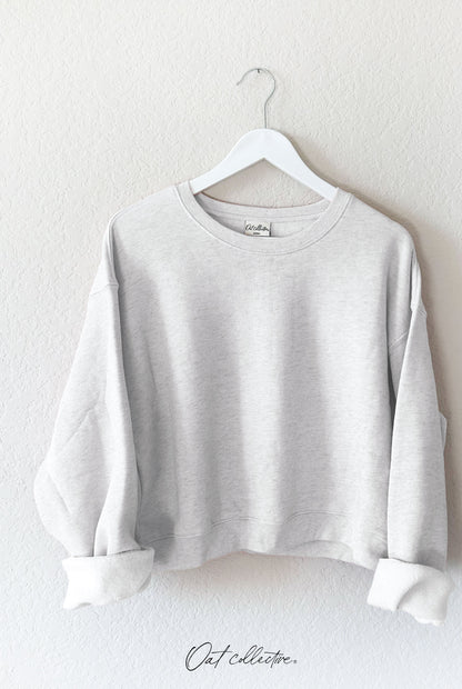 Premium Plush Cropped Sweatshirt Oat Collective