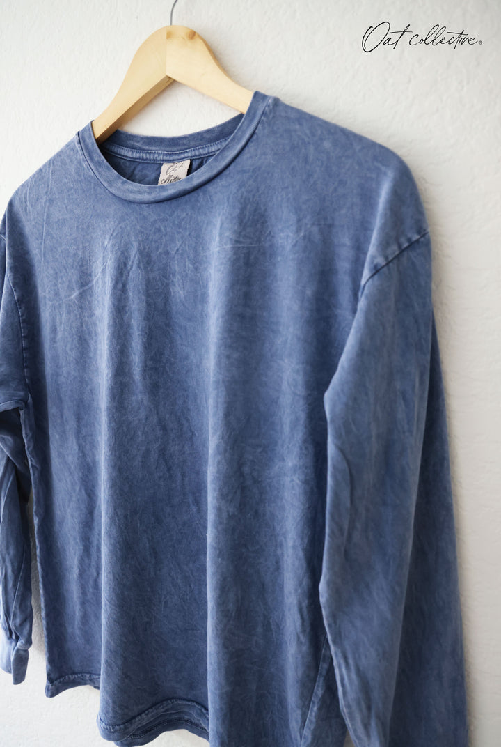 Premium Cotton Mineral Washed Long Sleeve Tee