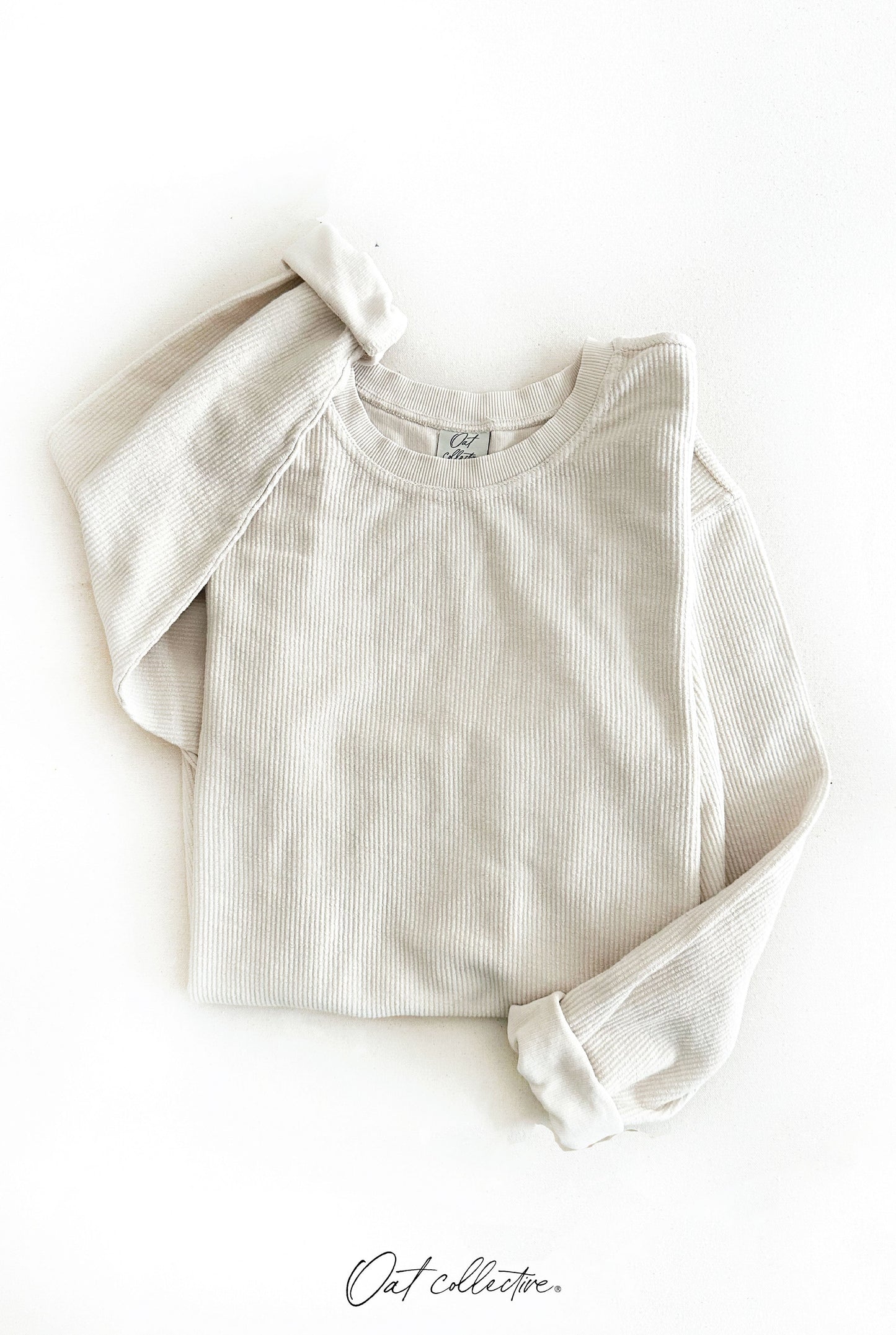 Premium Cotton Mineral Washed Thermal Pullover Oat Collective
