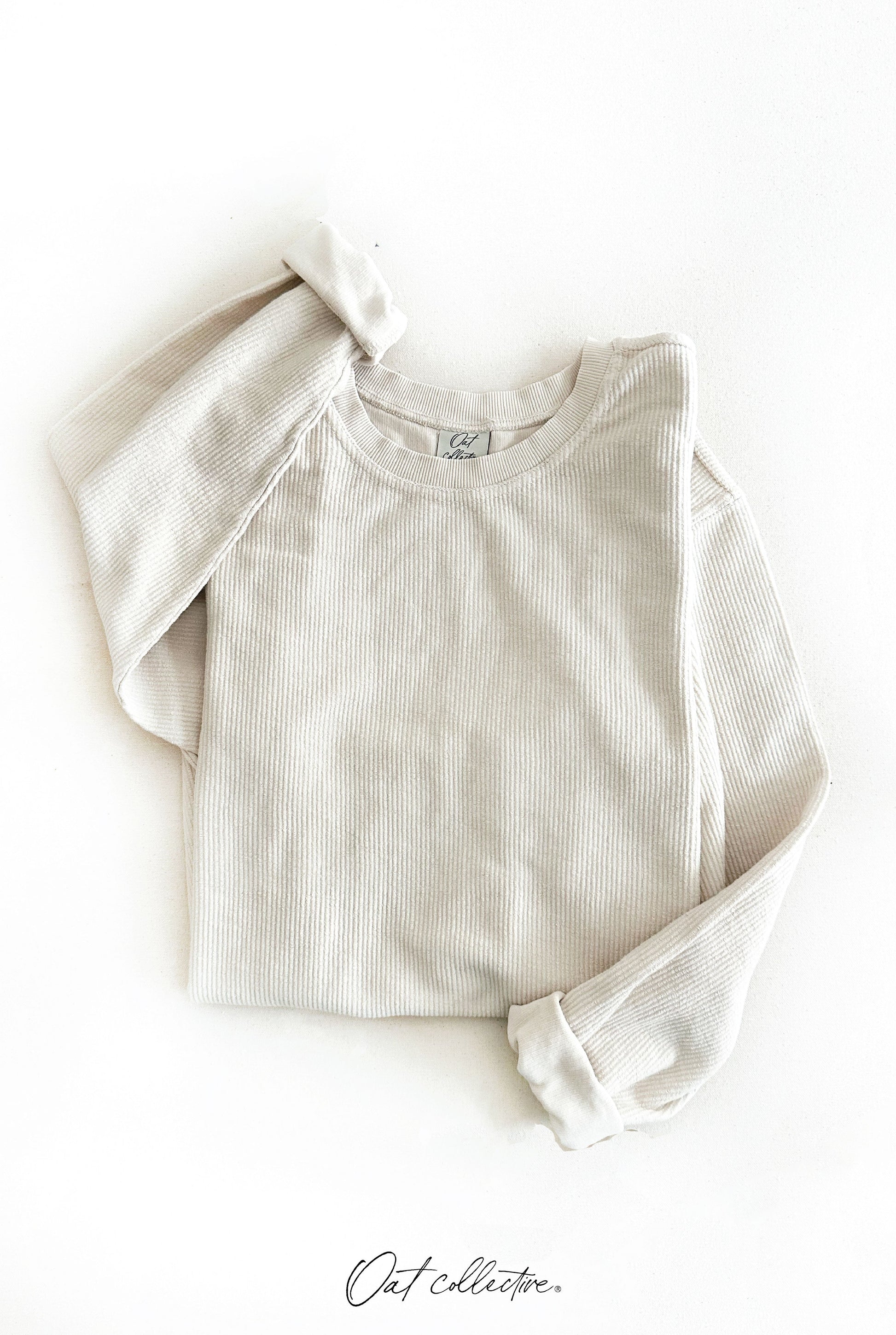 Premium Cotton Mineral Washed Thermal Pullover Oat Collective