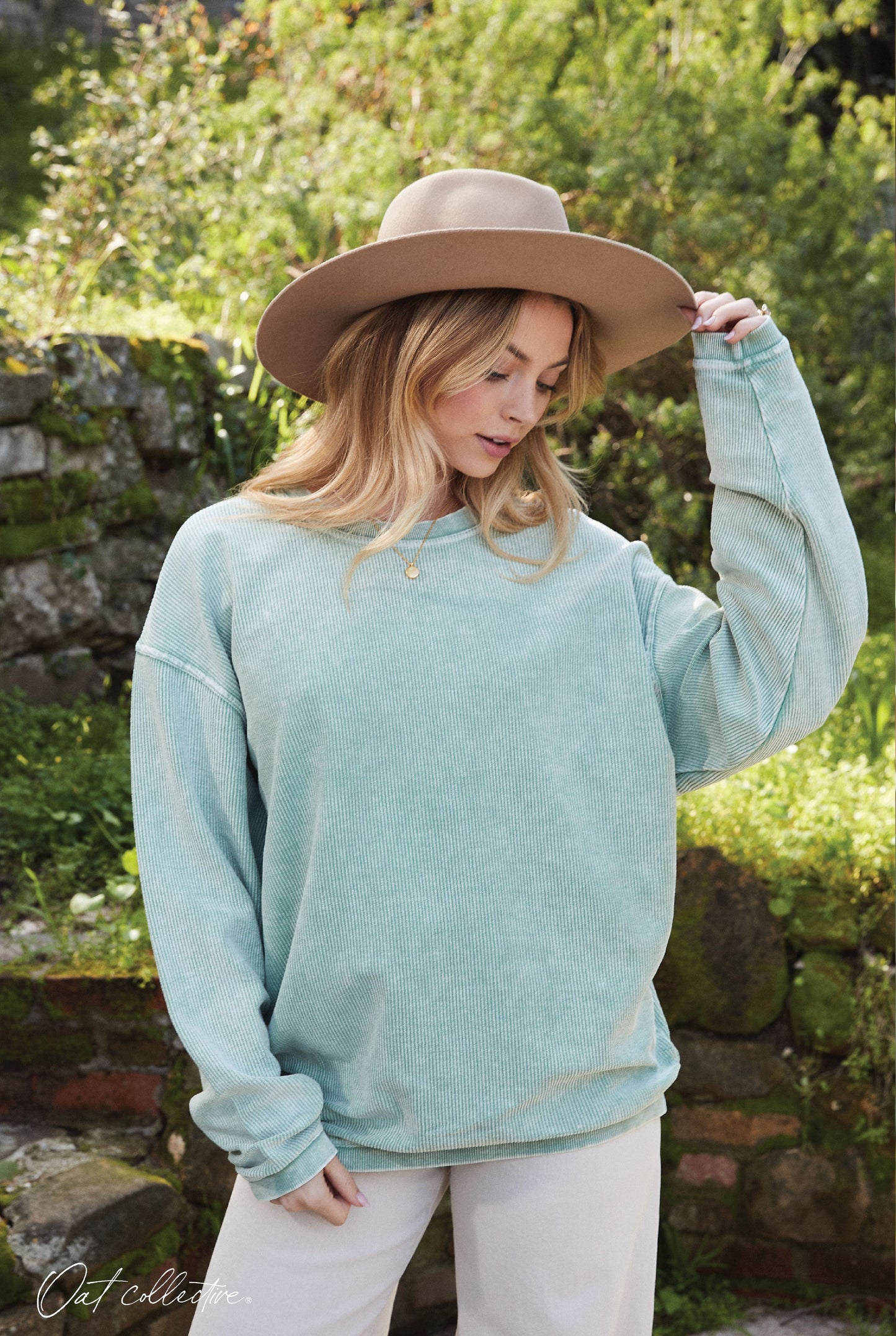 Premium Cotton Mineral Washed Thermal Pullover Oat Collective