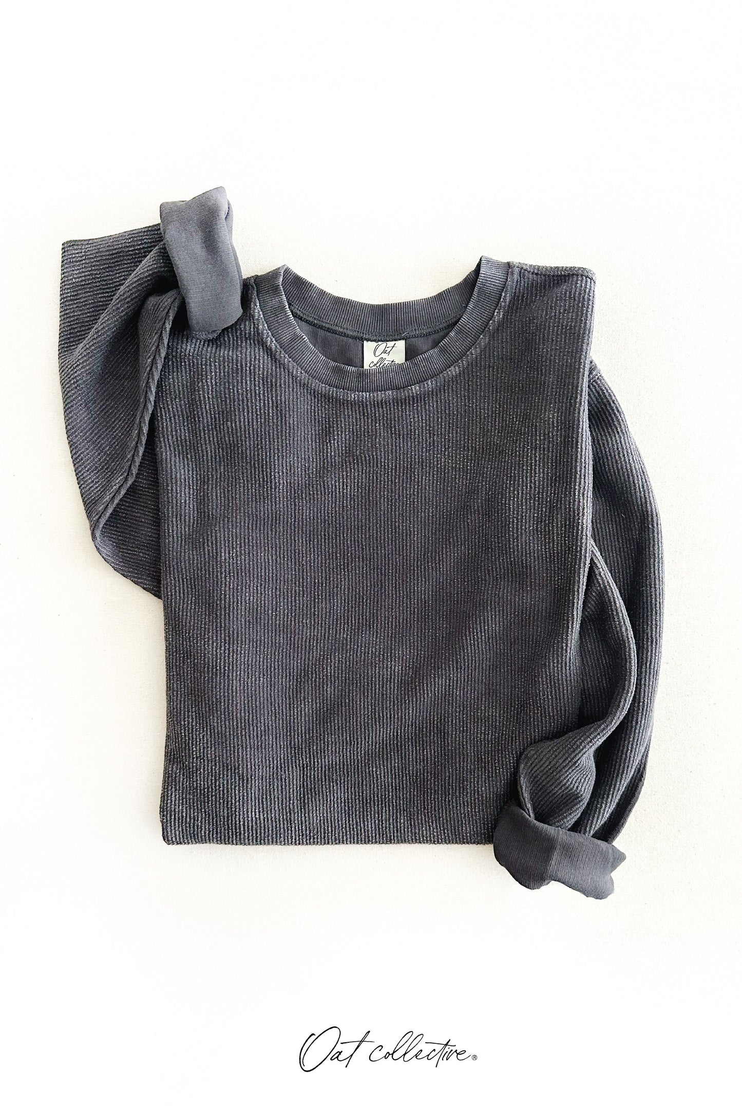 Premium Cotton Mineral Washed Thermal Pullover Oat Collective