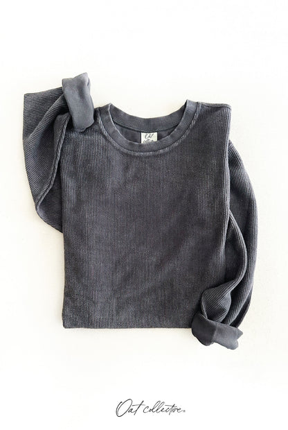 Premium Cotton Mineral Washed Thermal Pullover Oat Collective