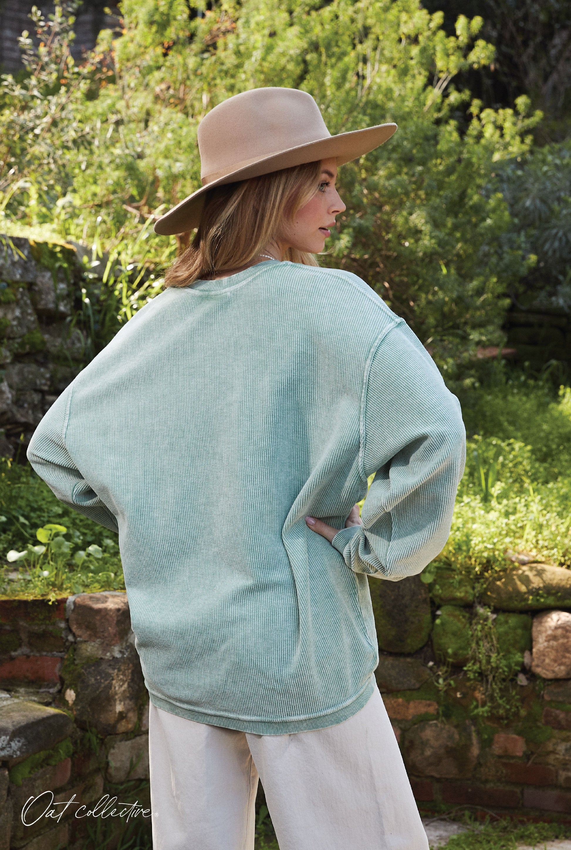 Premium Cotton Mineral Washed Thermal Pullover Oat Collective