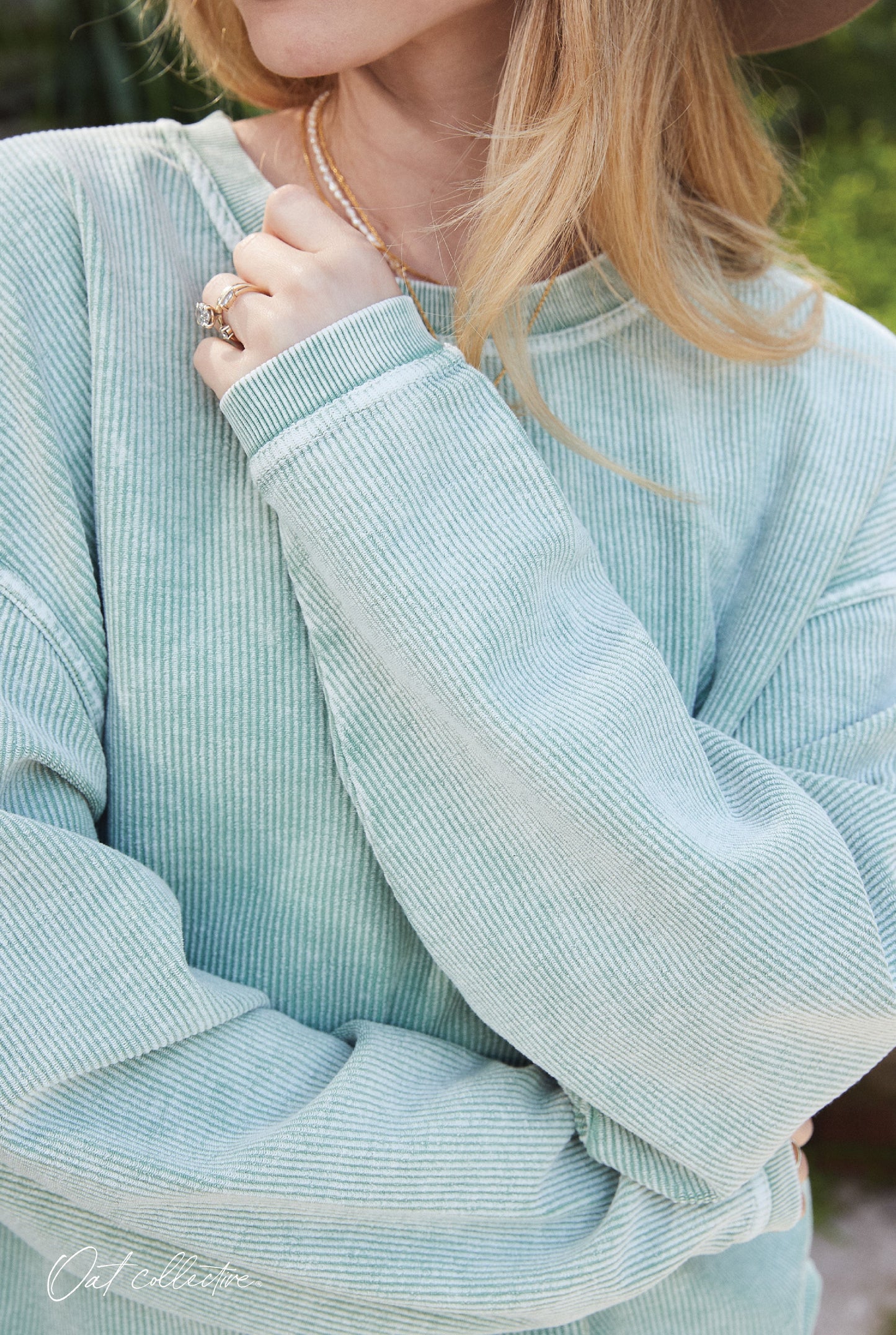 Premium Cotton Mineral Washed Thermal Pullover Oat Collective