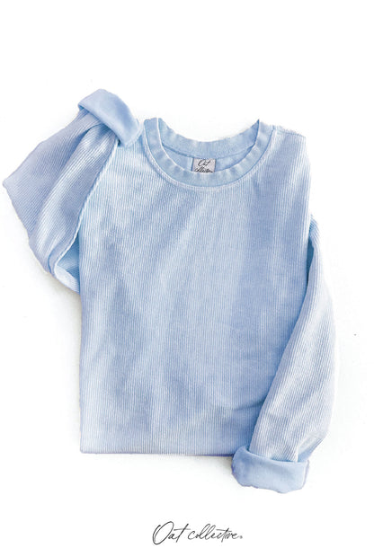 Premium Cotton Mineral Washed Thermal Pullover Oat Collective