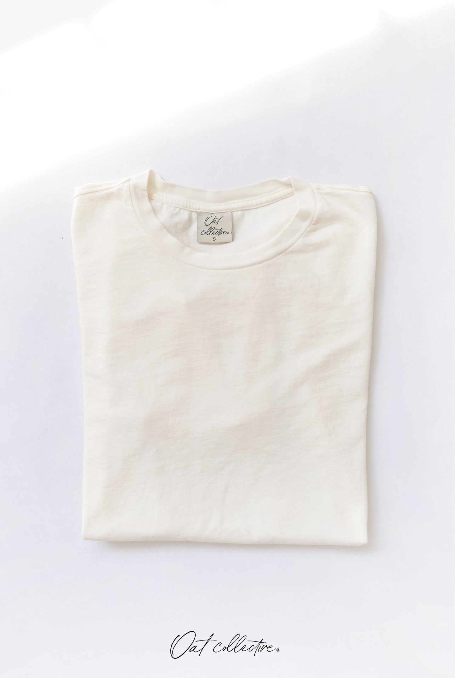 Premium Cotton Mineral Washed Tee Oat Collective