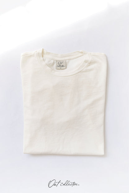 Premium Cotton Mineral Washed Tee Oat Collective