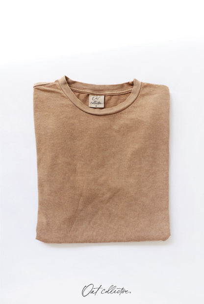Premium Cotton Mineral Washed Tee Oat Collective