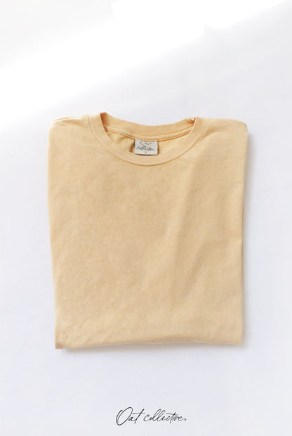 Premium Cotton Mineral Washed Tee Oat Collective