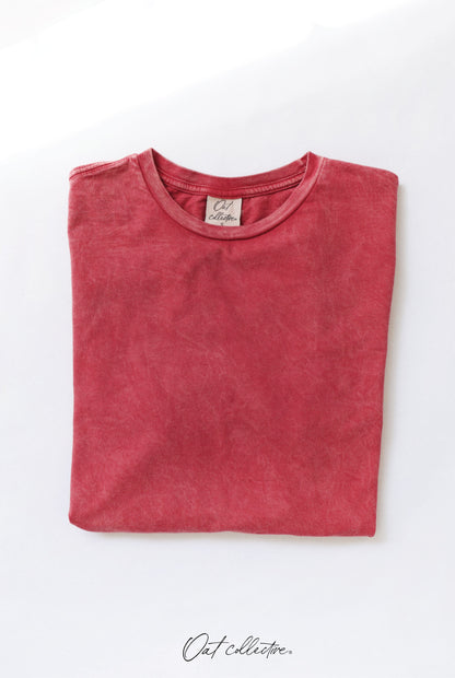 Premium Cotton Mineral Washed Tee Oat Collective