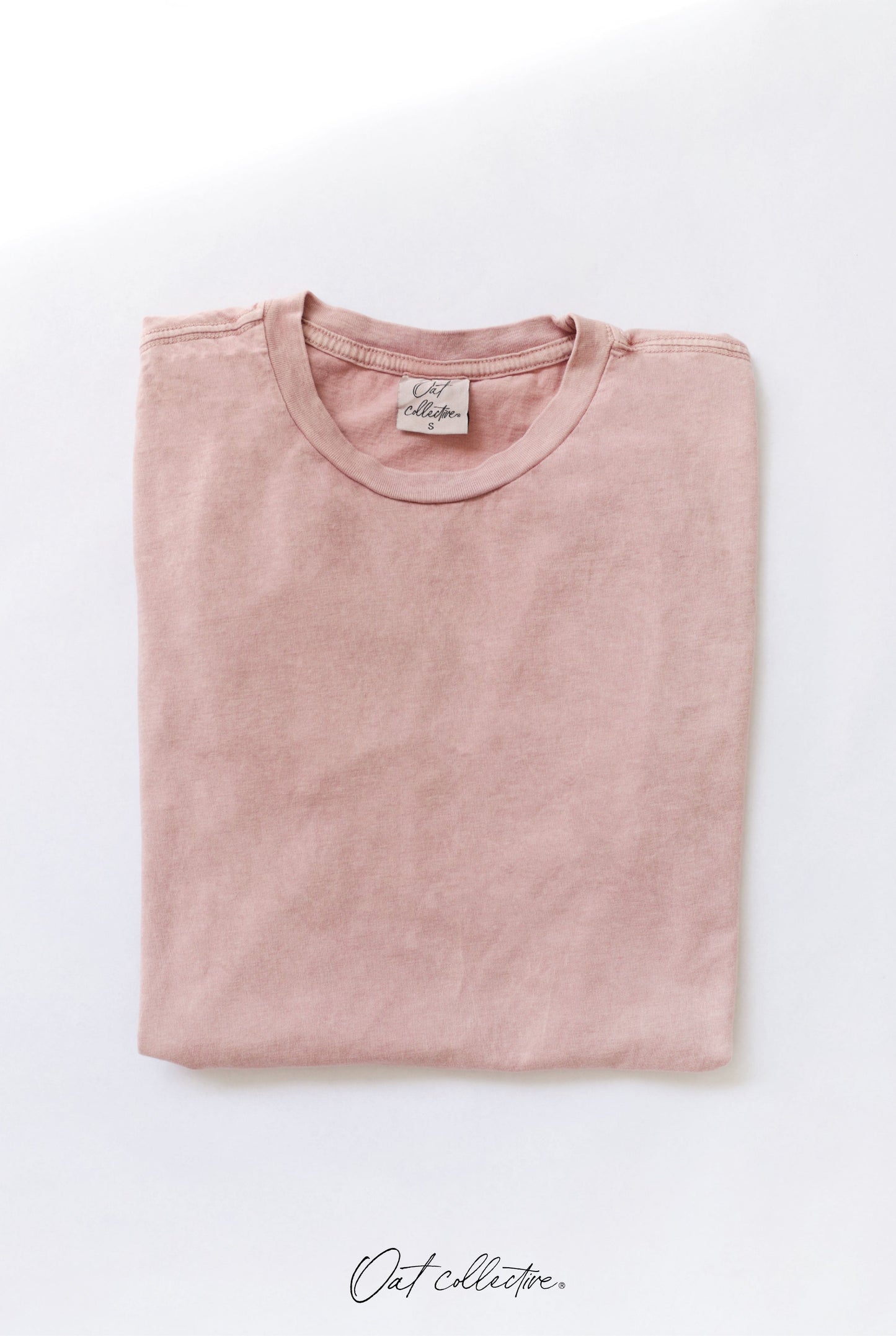 Premium Cotton Mineral Washed Tee Oat Collective