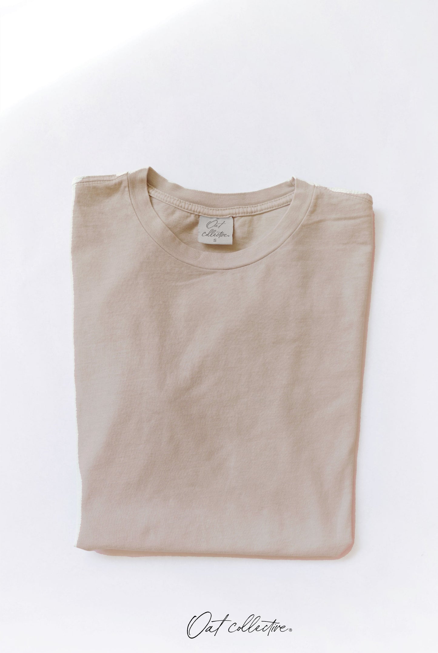 Premium Cotton Mineral Washed Tee Oat Collective