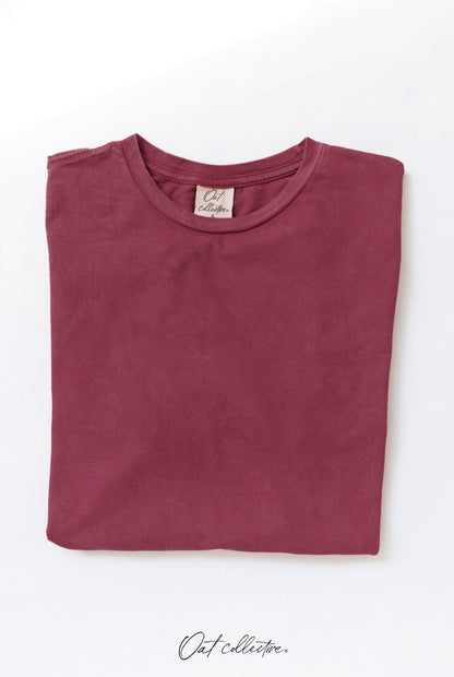 Premium Cotton Mineral Washed Tee Oat Collective