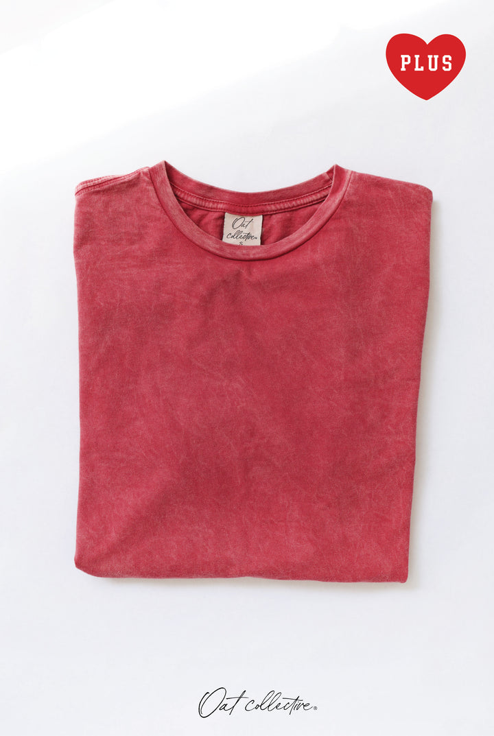 Premium Cotton Plus Size Mineral Washed Tee