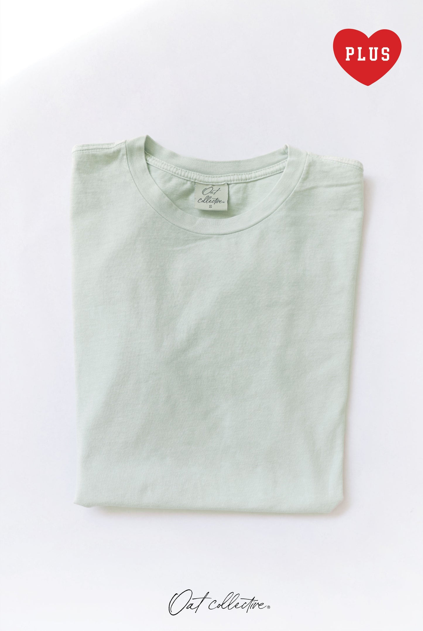 Premium Cotton Plus Size Mineral Washed Tee Oat Collective