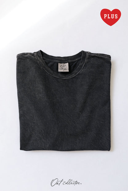 Premium Cotton Plus Size Mineral Washed Tee Oat Collective