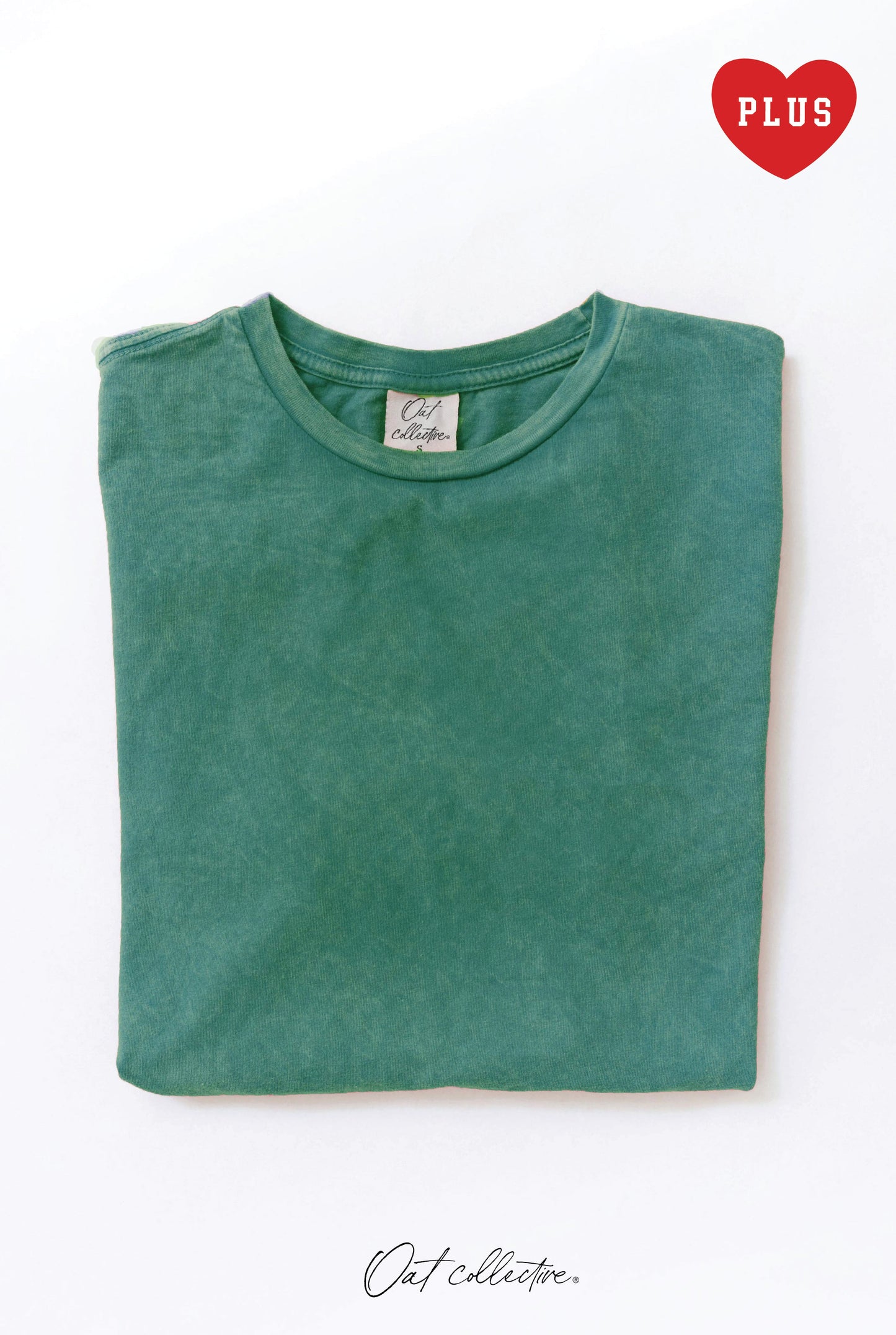 Premium Cotton Plus Size Mineral Washed Tee Oat Collective