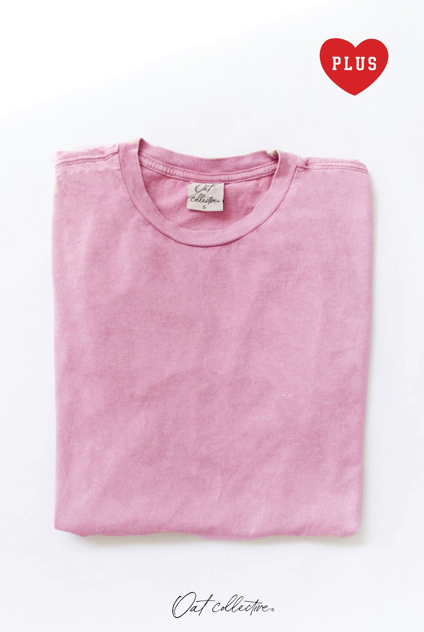 Premium Cotton Plus Size Mineral Washed Tee Oat Collective