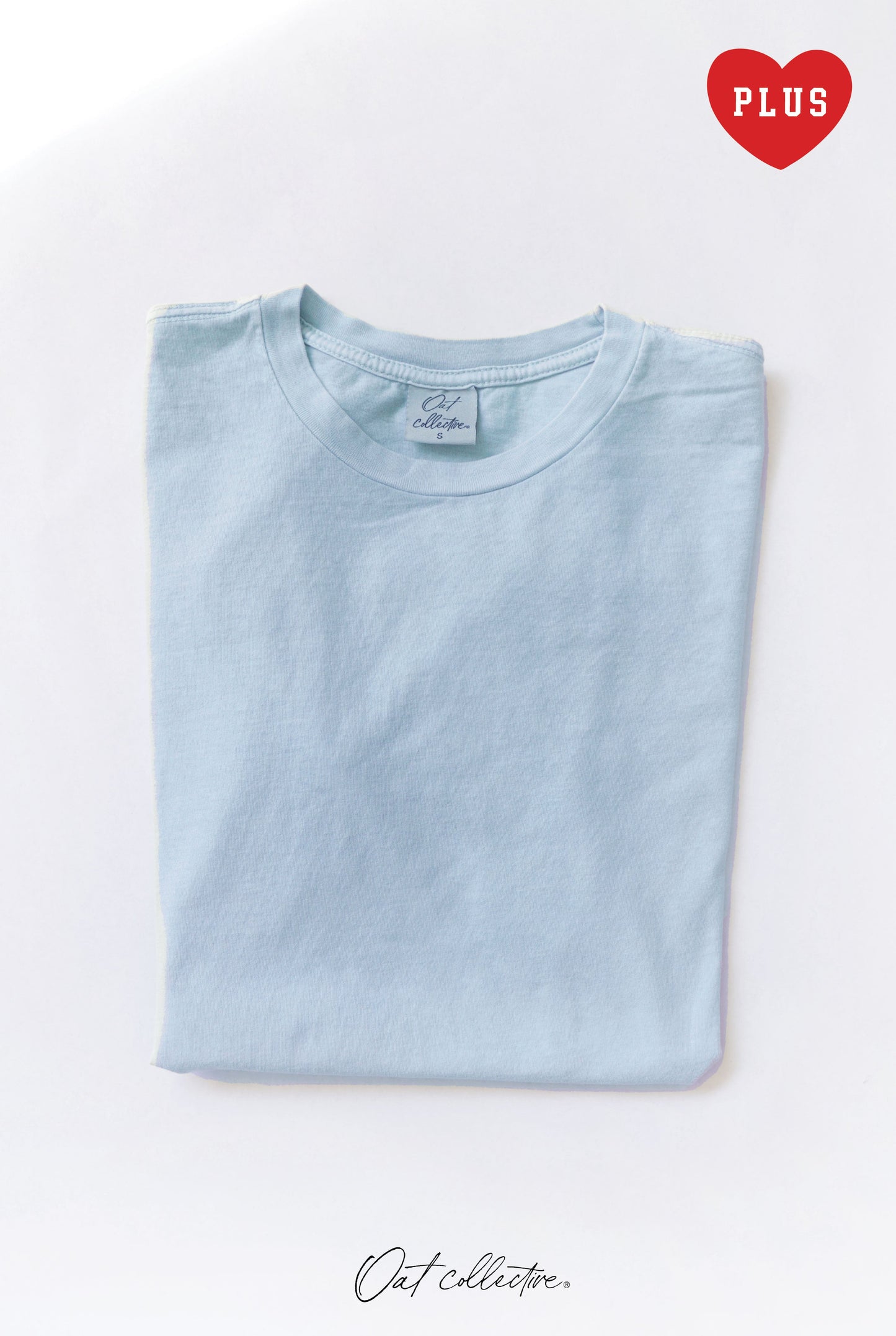 Premium Cotton Plus Size Mineral Washed Tee Oat Collective
