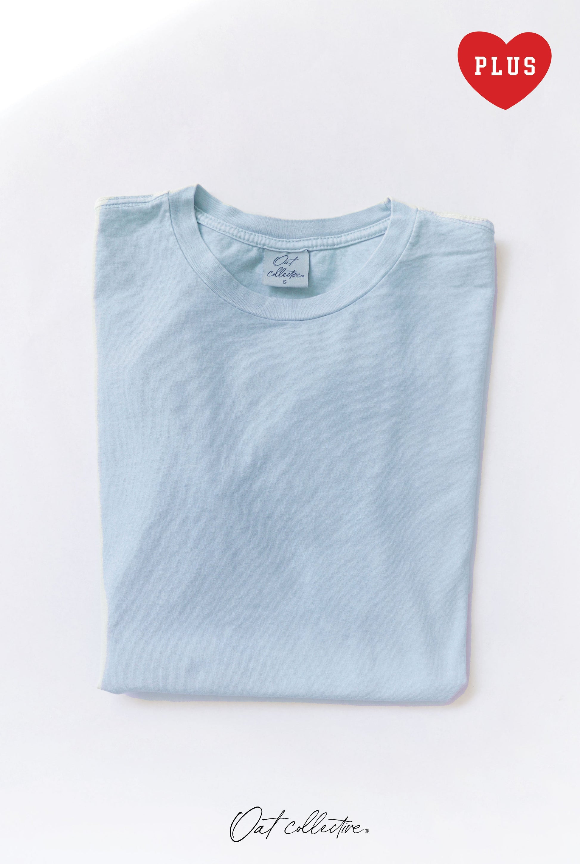 Premium Cotton Plus Size Mineral Washed Tee Oat Collective