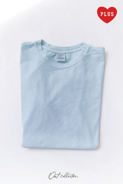 Premium Cotton Plus Size Mineral Washed Tee Oat Collective