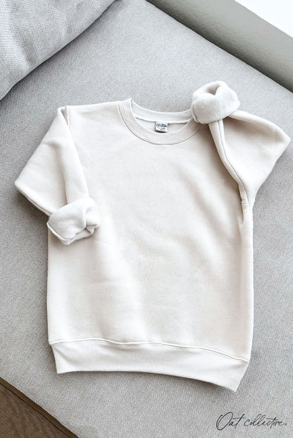 Premium Basic Youth Plush Sweatshirt Oat Collective